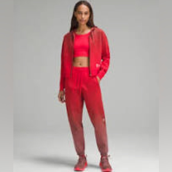 NWT LULULEMON TEAM CANADA KNIT RELAXED-FIT HIGH - RISE JOGGER *COC LOGO Red S